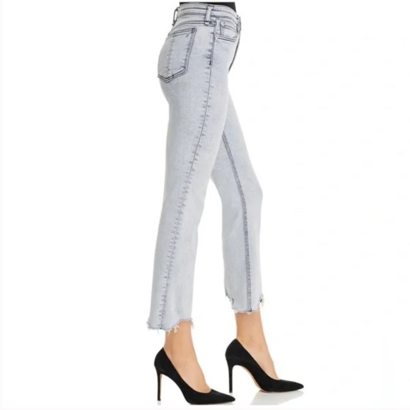 Rag & Bone Nina High Rise Ankle Flare Jeans in Marble White Size 26 - Picture 4 of 13